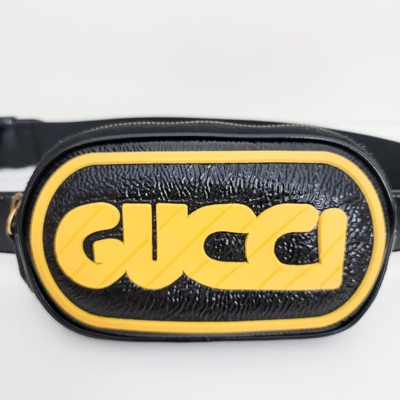 Gucci Game Patch Rubber Logo and Patent Leather Belt Bag 85 - Picture 3 of 12